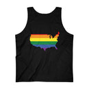 Men's Flag Map Pride Tank USA