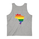 Men's Flag Map Pride Tank Brazil