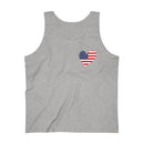 Men's Flag Heart Tank USA