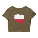 Women’s Flag Map Crop Top Poland