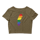 Women’s Flag Map Pride Crop Top Sweden