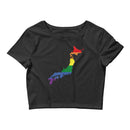 Women’s Flag Map Pride Crop Top Japan