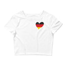 Women’s Flag Heart Crop Top Germany