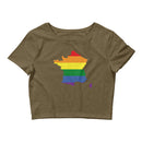 Women’s Flag Map Pride Crop Top France