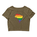 Women’s Flag Map Pride Crop Top Brazil
