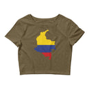 Women’s Flag Map Crop Top Colombia