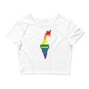 Women’s Flag Map Home Pride Crop Top Israel