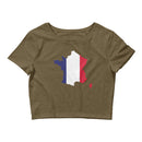 Women’s Flag Map Crop Top France