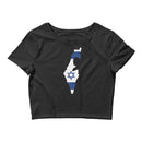 Women’s Flag Map Crop Top Israel