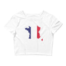 Women’s Flag Map Crop Top France