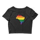 Women’s Flag Map Pride Crop Top Brazil