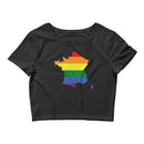 Women’s Flag Map Pride Crop Top France