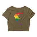 Women’s Flag Map Pride Crop Top Greece
