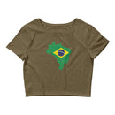 Women’s Flag Map Crop Top Brazil