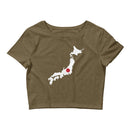 Women’s Flag Map Crop Top Japan