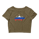 Women’s Flag Map Crop Top Russia