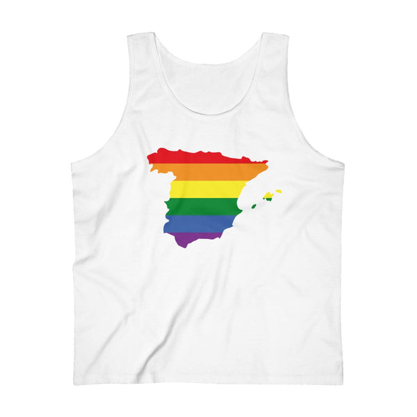 Men's Flag Map Pride Tank Spain