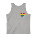 Men's Flag Heart Tank Pride