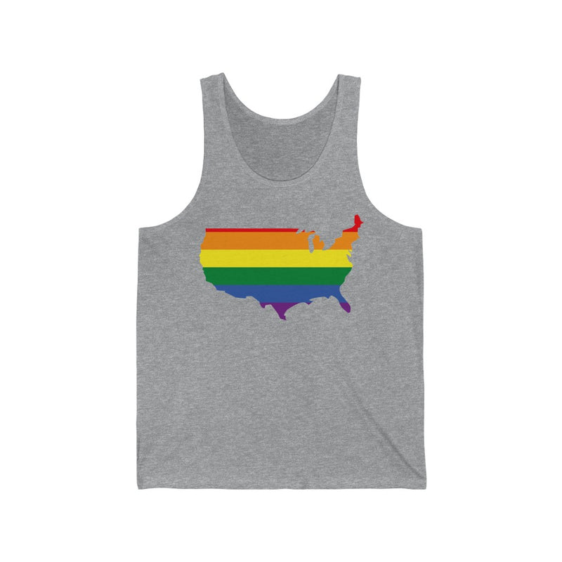 Women's Flag Map Pride Tank USA