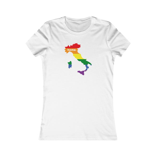 Women's Flag Map Home Pride T-Shirt Italy