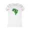 Women's Flag Map T-Shirt Brazil