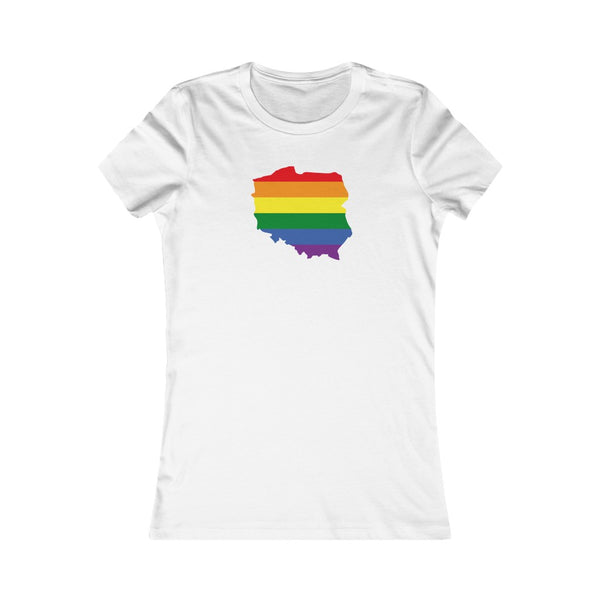 Women's Flag Map Pride T-Shirt Poland