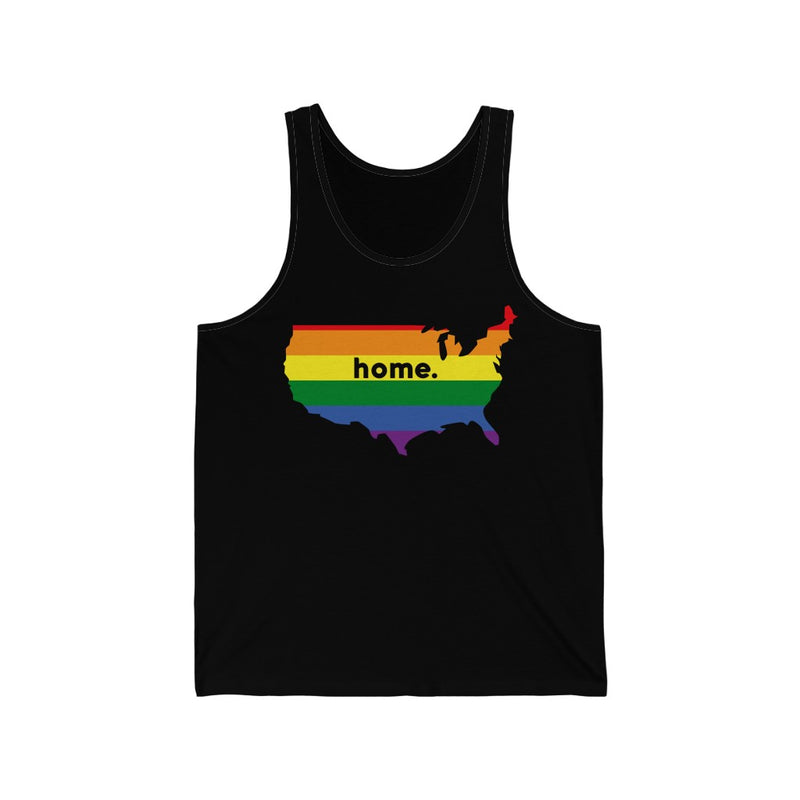 Women's Flag Map Home Pride Tank USA