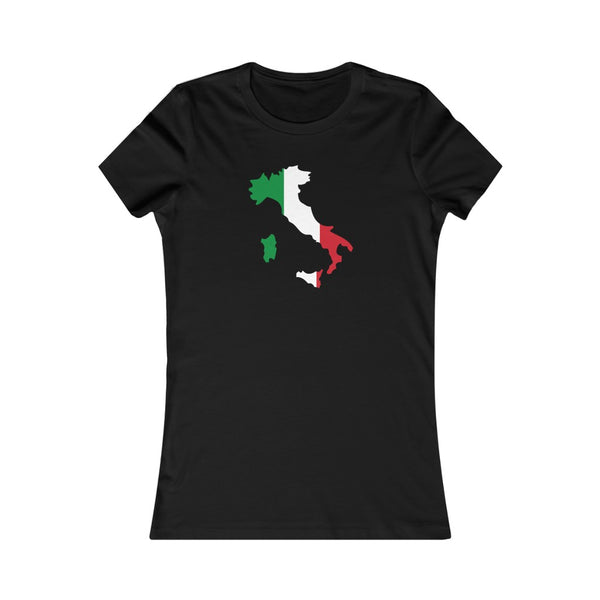 Women's Flag Map T-Shirt Italy