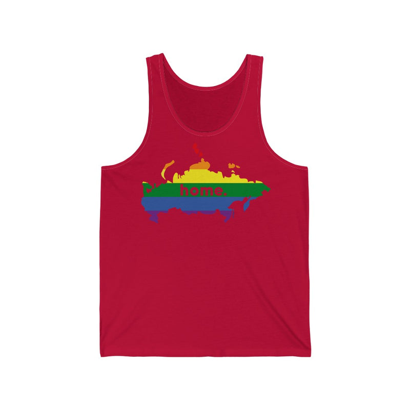 Women's Flag Map Home Pride Tank Russia