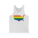 Women's Flag Map Pride Tank USA