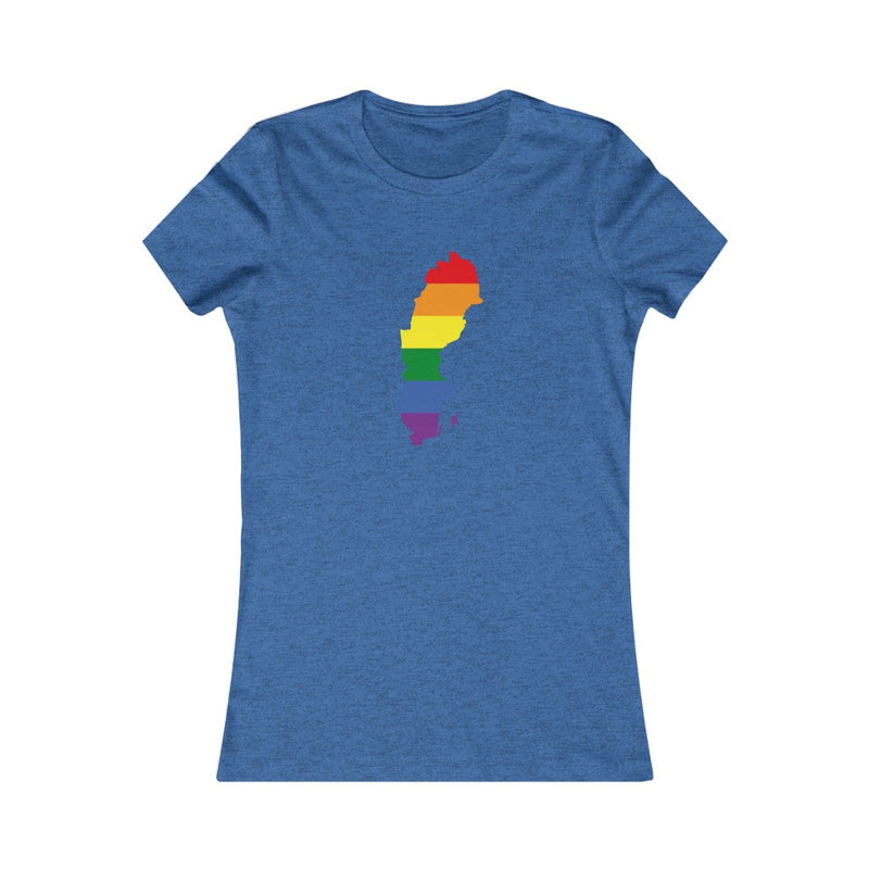 Women's Flag Map Pride T-Shirt Sweden