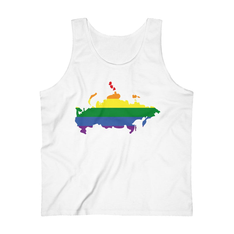 Men's Flag Map Pride Tank Russia