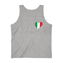 Men's Flag Heart Tank Italy