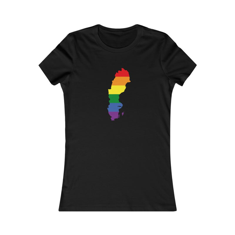 Women's Flag Map Pride T-Shirt Sweden