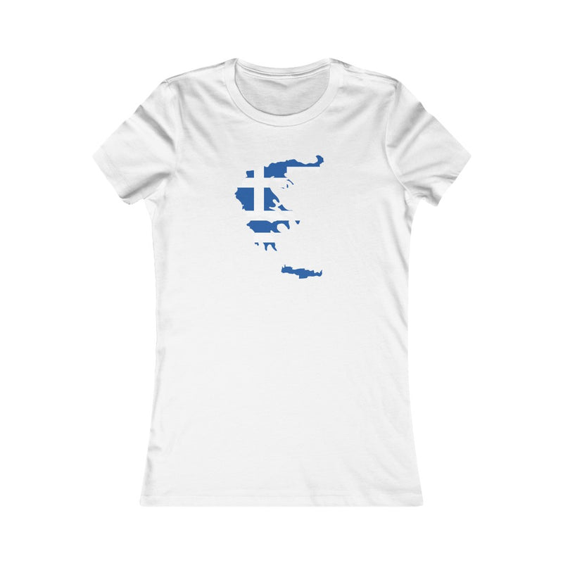 Women's Flag Map T-Shirt Greece