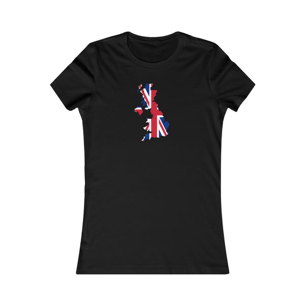 Women's Flag Map T-Shirt United Kingdom