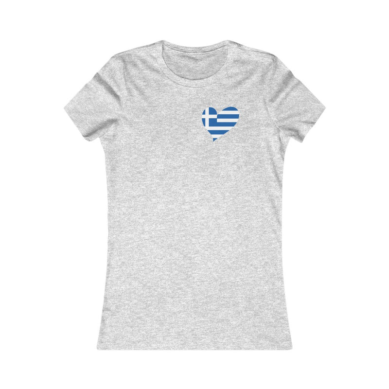 Women's Flag Heart T-Shirt Greece