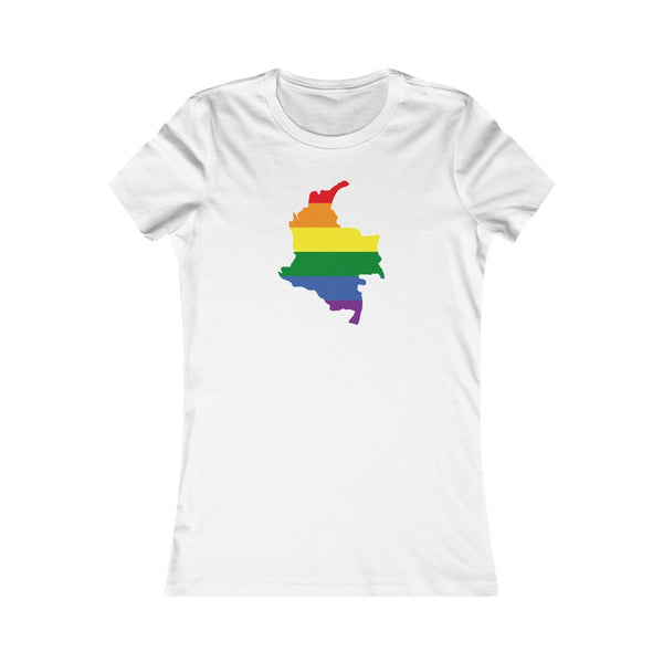 Women's Flag Map Pride T-Shirt Colombia