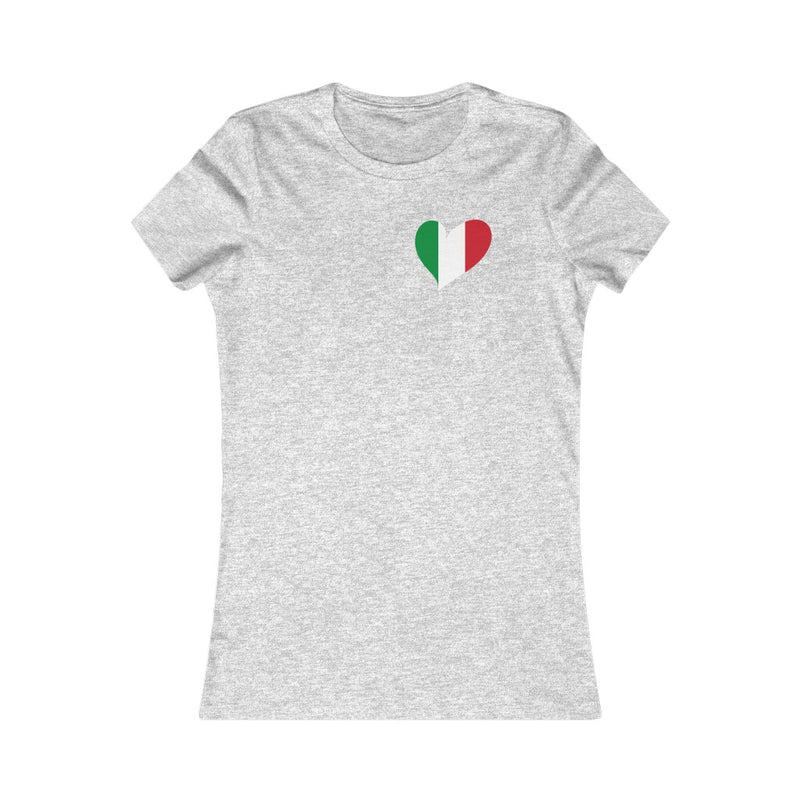 Women's Flag Heart T-Shirt Italy