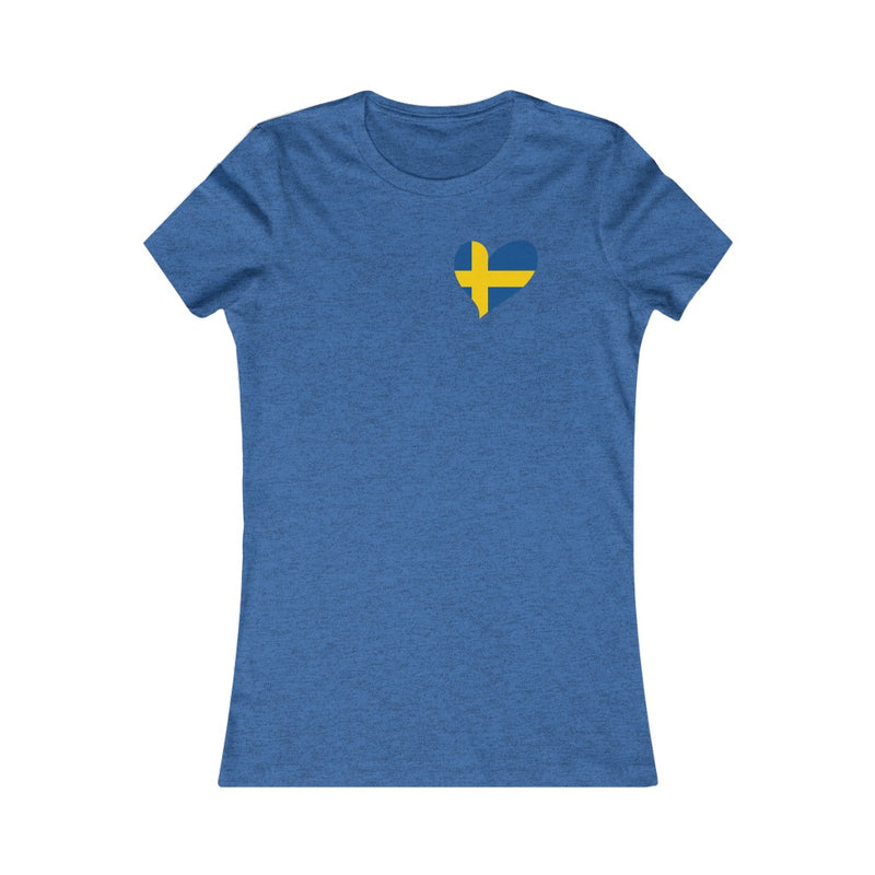 Women's Flag Heart T-Shirt Sweden