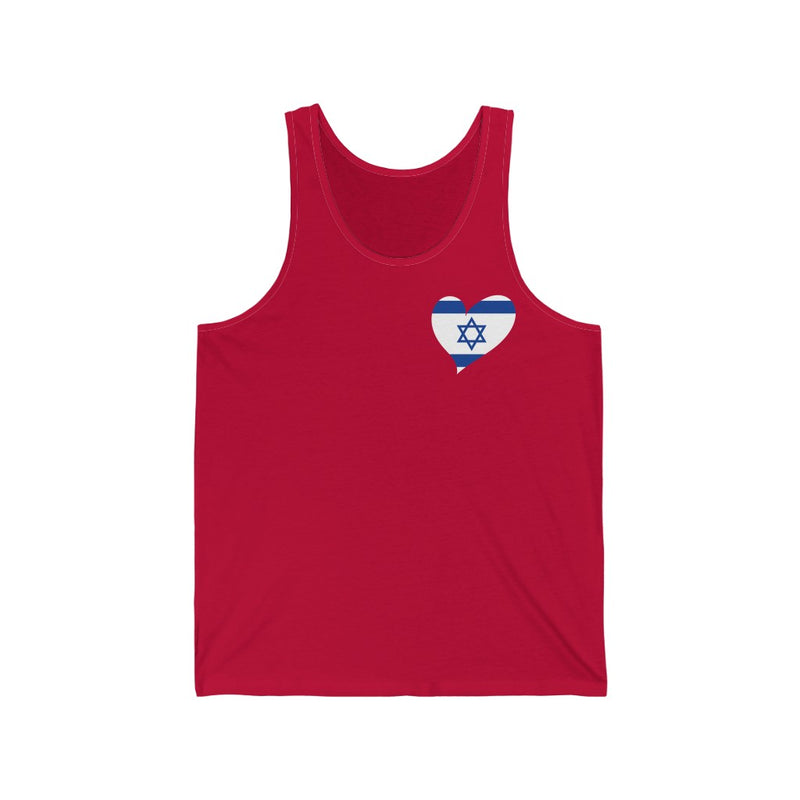 Women's Flag Heart Tank Israel