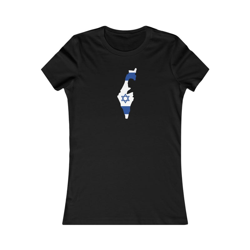 Women's Flag Map T-Shirt Israel