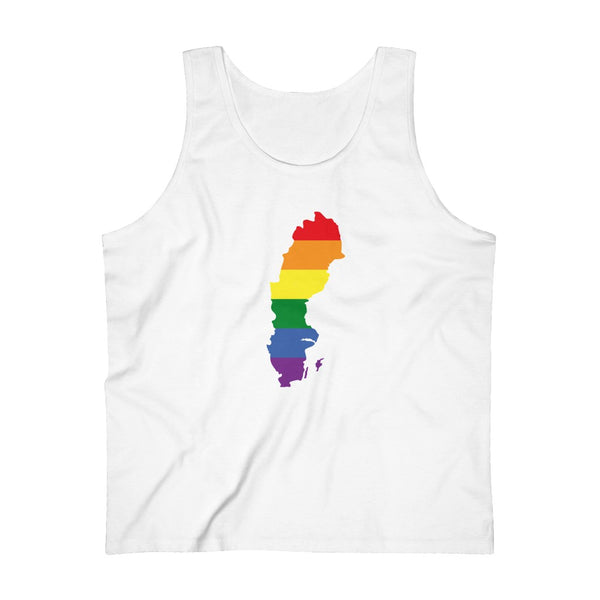 Men's Flag Map Pride Tank Sweden