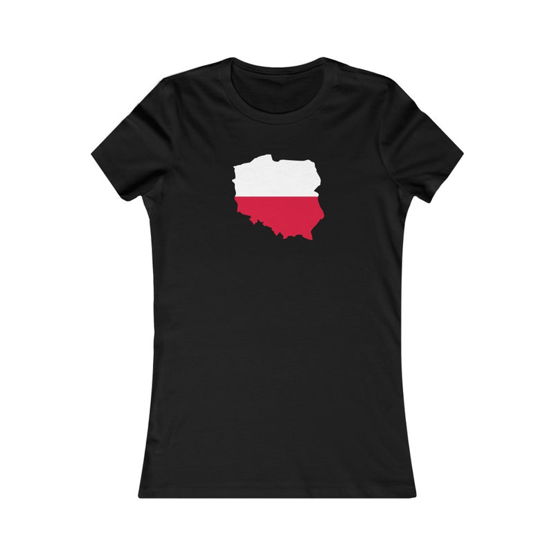 Women's Flag Map T-Shirt Poland