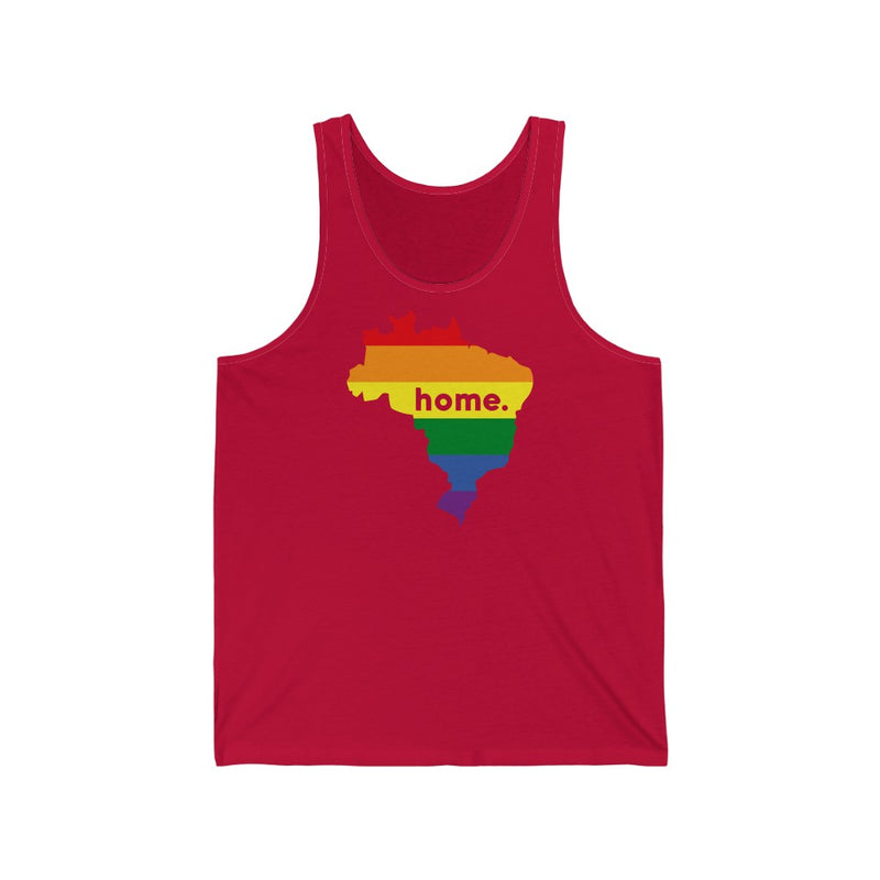 Women's Flag Map Home Pride Tank Brazil