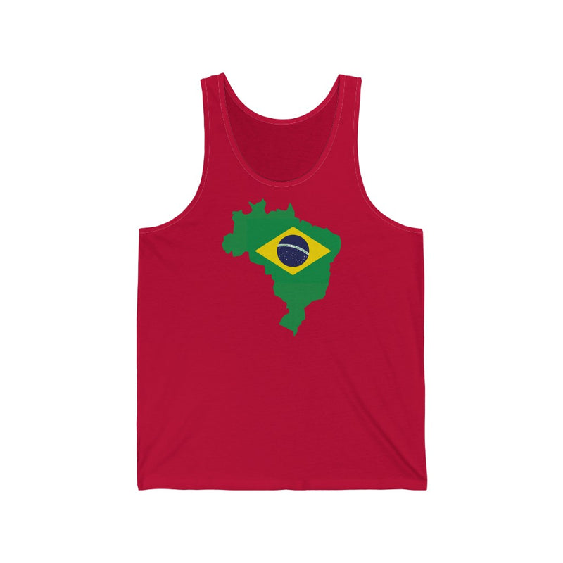 Women's Flag Map Tank Brazil