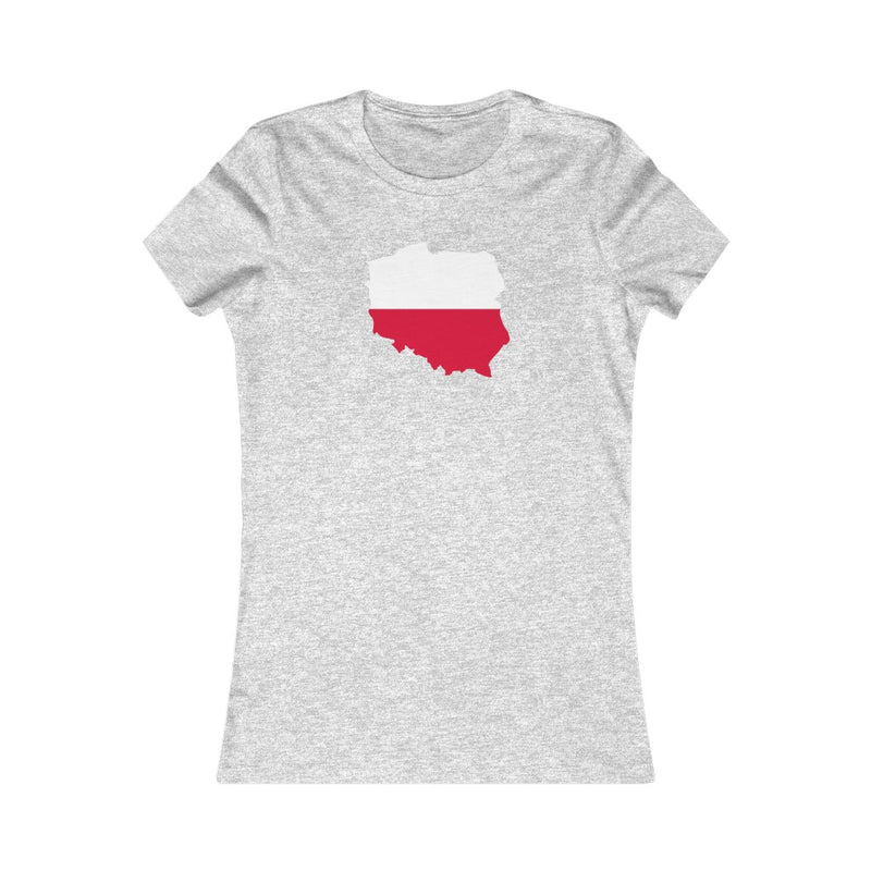 Women's Flag Map T-Shirt Poland