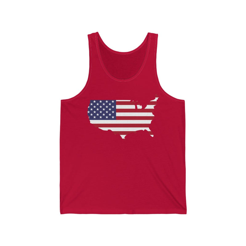 Women's Flag Map Tank USA