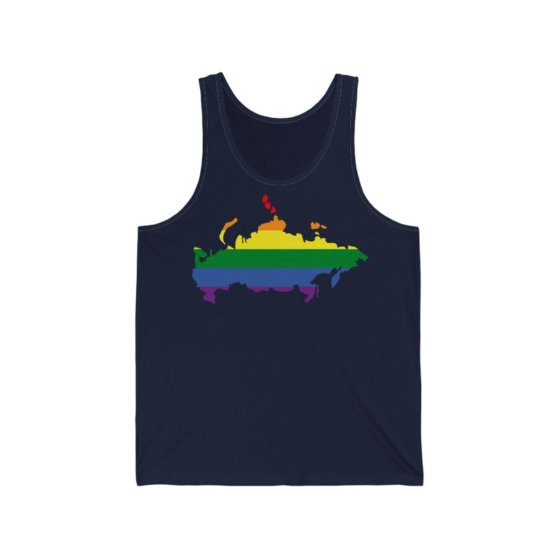 Women's Flag Map Pride Tank Russia