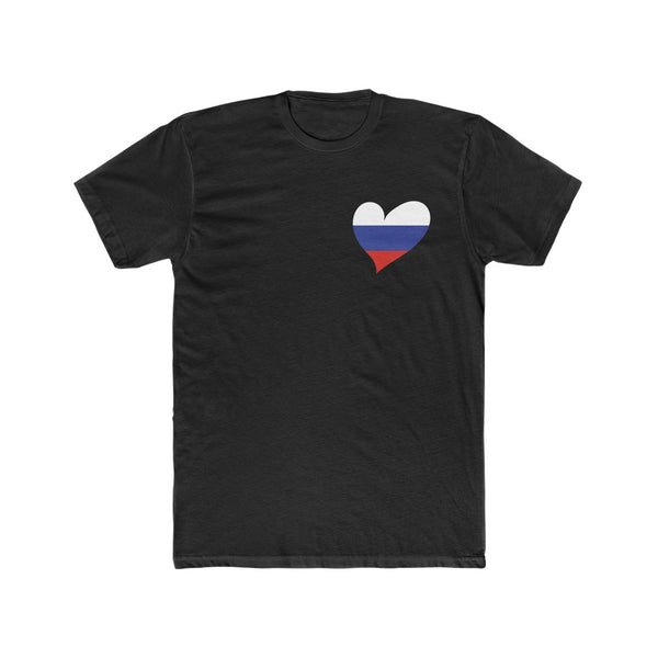 Men's Flag Heart T-Shirt Russia